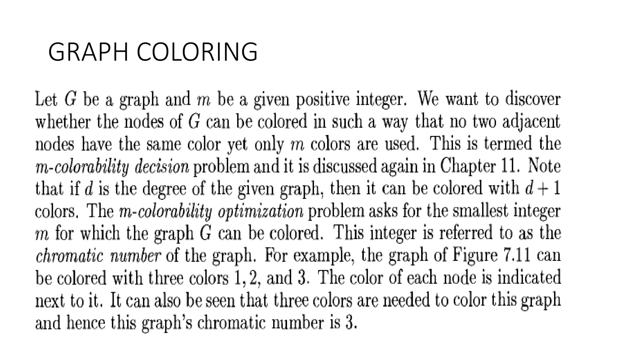 GRAPH COLORING
 