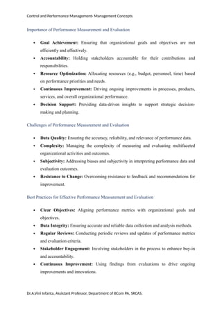 CONTROL AND PERFORMANCE MANAGEMENT DOCUMENT | DOCX