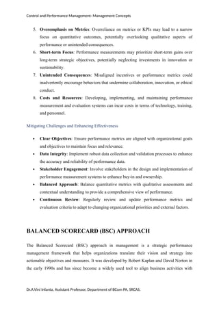 CONTROL AND PERFORMANCE MANAGEMENT DOCUMENT | DOCX