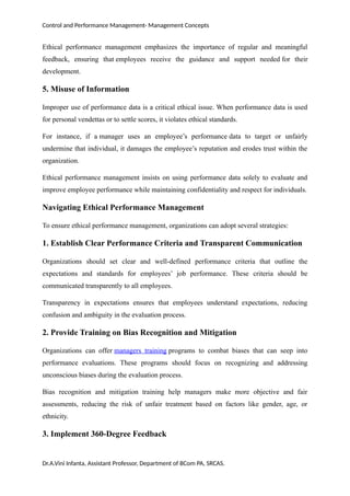 CONTROL AND PERFORMANCE MANAGEMENT DOCUMENT | DOCX