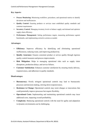 CONTROL AND PERFORMANCE MANAGEMENT DOCUMENT | DOCX