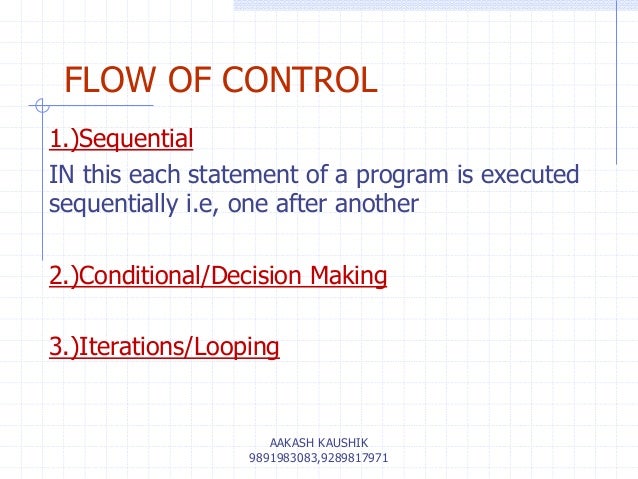 C++ programming Unit 5 flow of control