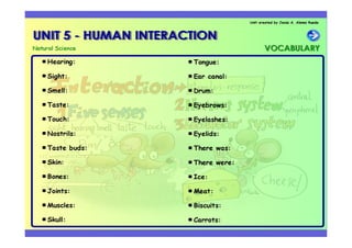 Unit 5   human interaction (natural science)