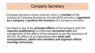 CLSP - Unit 5 - Management of Company | PPTX
