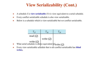 View Serializability In Dbms Examples Unit 5 DATABASE MANAGEMENT SYSTEM SRMIST | PDF