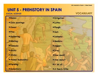 Unit 5   prehistory in spain (social science)