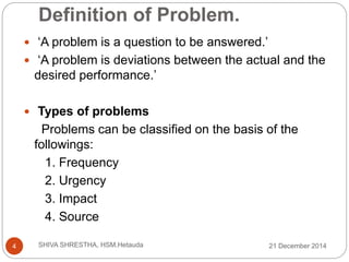 Simple Problems Defination Unit 5 problem solving | PPTX