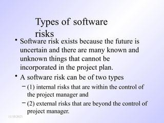 Types Of Risks In Software Engineering unit 5- risk managemen in agile, software engineering | PPTX