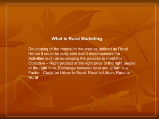 Unit5 rural marketing
