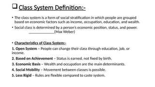 Unit 5- Social Stratification.pptx(sociology) | PPTX