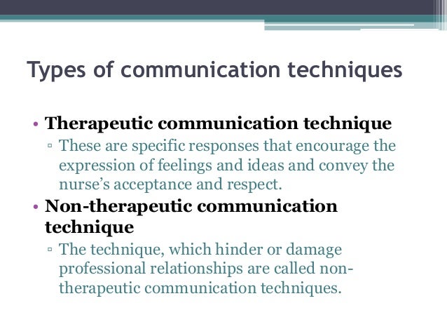 therapeutic communication