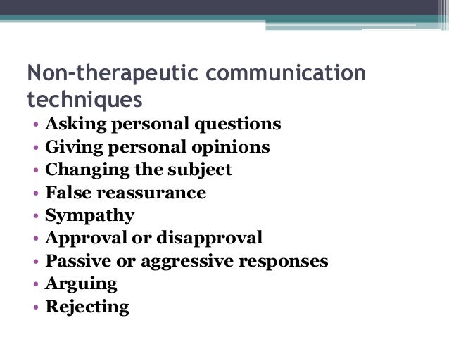 therapeutic communication