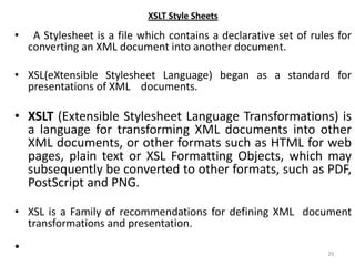 M.FLORENCE DAYANA WEB DESIGN -Unit 5 XML | PDF
