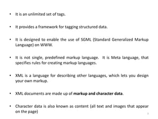 Sgml Tagging Example M.FLORENCE DAYANA WEB DESIGN -Unit 5 XML | PDF