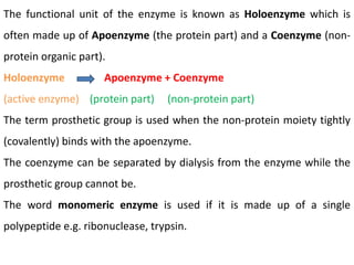 UNIT 5 B.pharma 1st year 2nd sem .pptx ENZYME | PPTX
