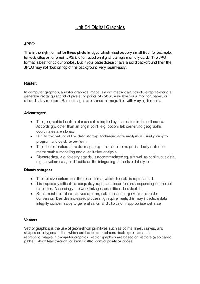 Unit 54 Digital Graphics - 