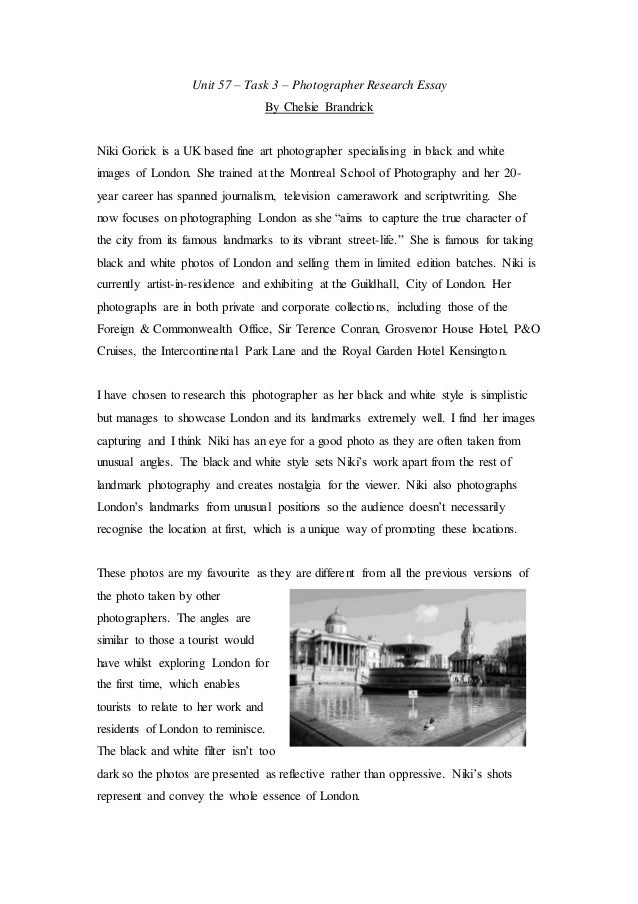 essay on a photographer