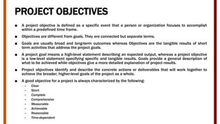 Tangible Objectives Project Management and Control Techniques | PPTX