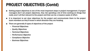 Setting Clear Objectives Project Project Management and Control Techniques | PPTX