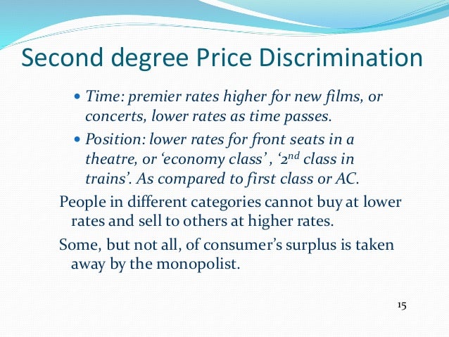 Coupons third degree price discrimination