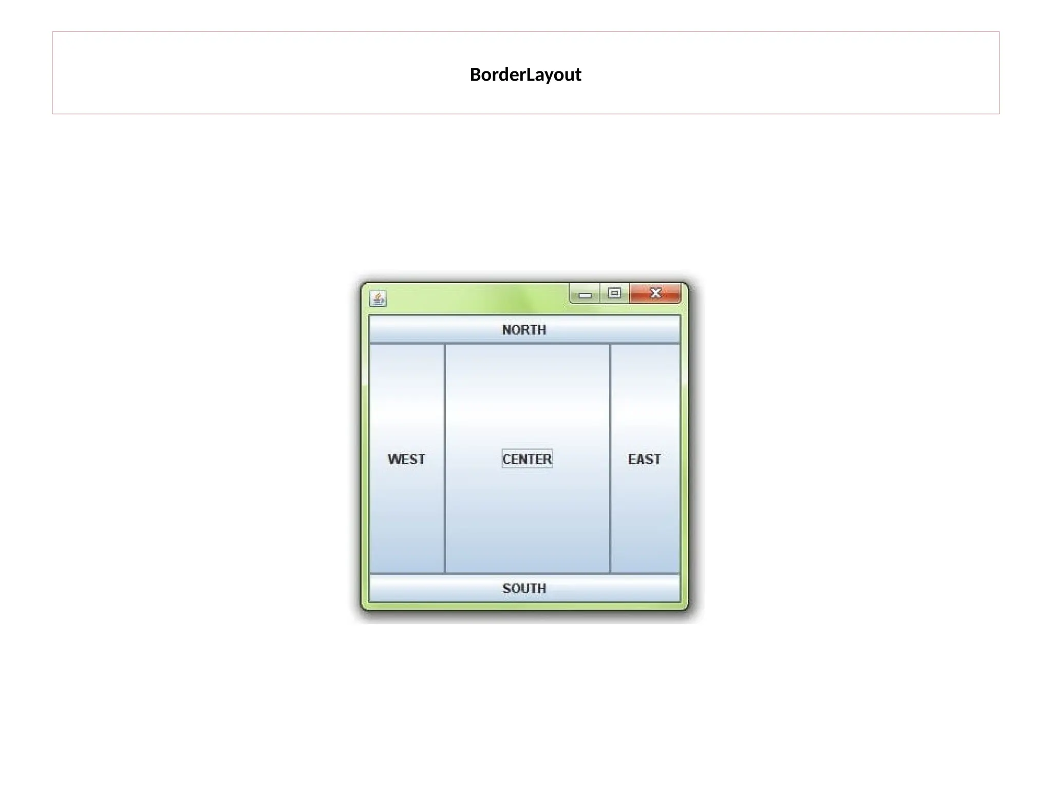 BorderLayout
 