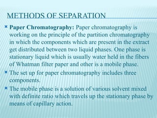 Basics in Phytochemistry, Extraction, Isolation methods ...