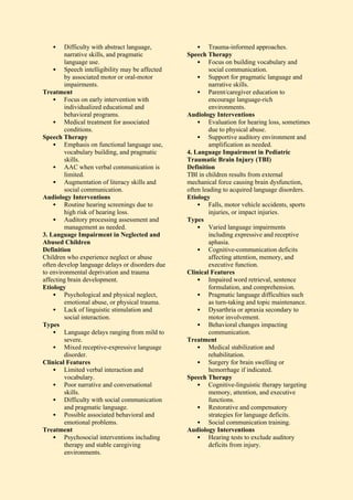 Unit 5: Speech-language and swallowing disorders | DOCX