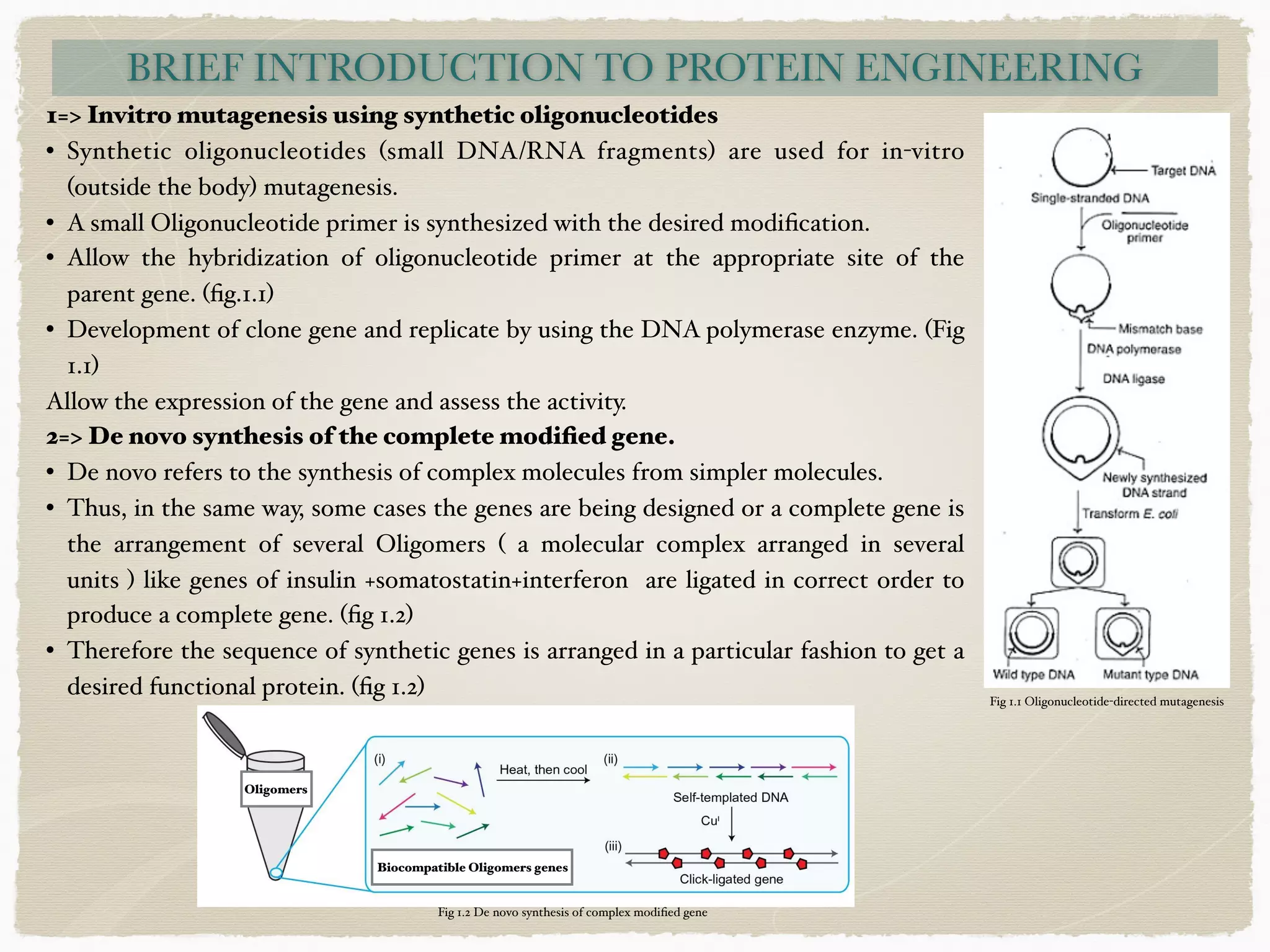 UNIT-5 Protein Engineering: Brief introduction to protein engineering ...