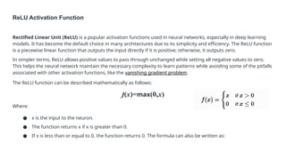 Relu Unit Unit 5_ Classification.pptx presentation | PPTX