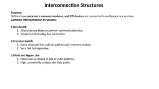Comprehensive Overview of I/O Interfaces and Multiprocessor Systems in ...