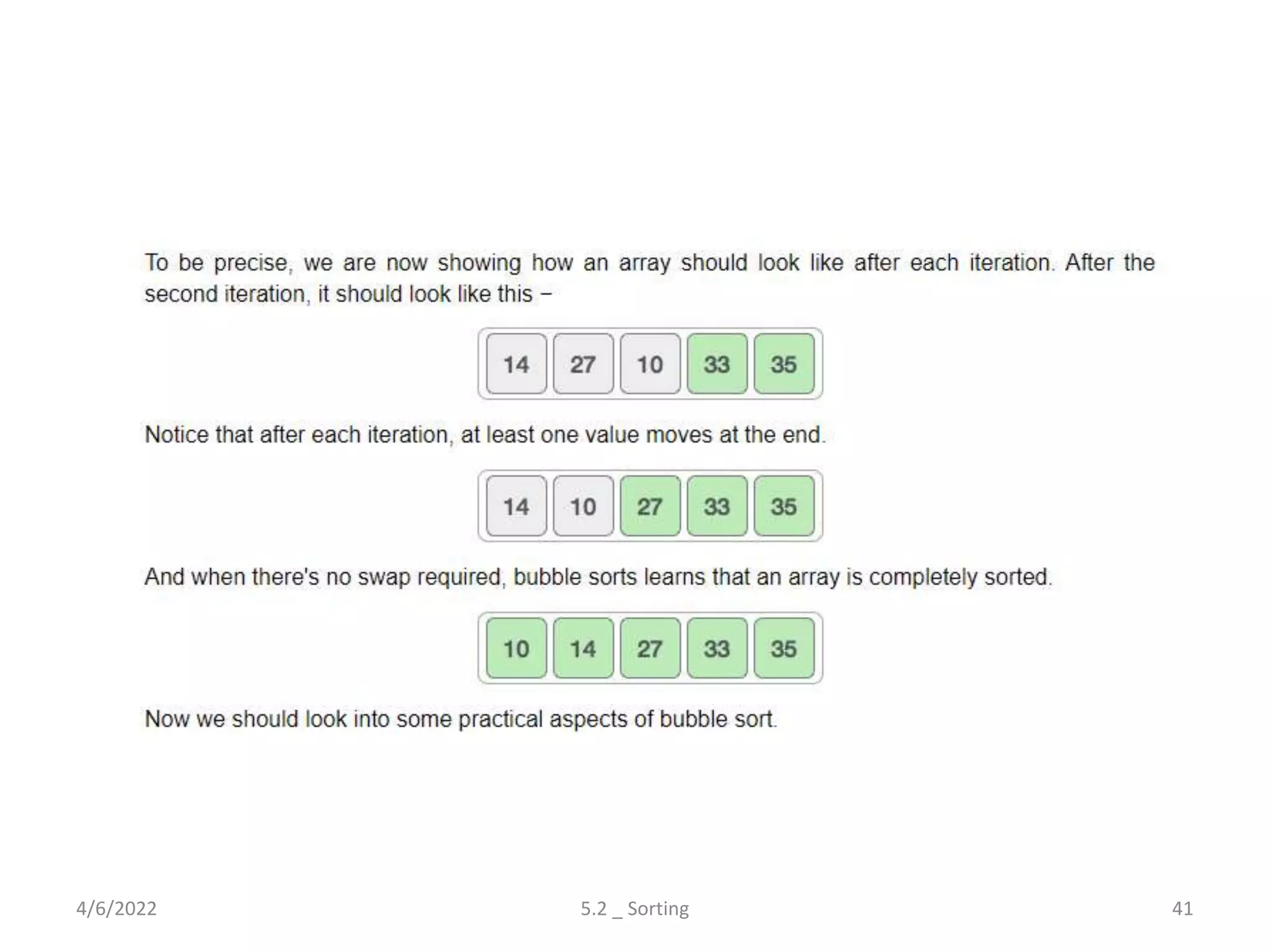 4/6/2022 5.2 _ Sorting 41
 