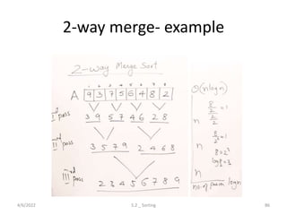 2-way merge- example
4/6/2022 5.2 _ Sorting 86
 