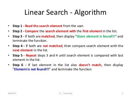 Searching, Sorting and Hashing Techniques