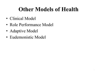 Eudemonistic Concept of Health and Illness | PPTX