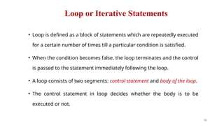 Unit 5 Control Statements in C Programming | PPTX