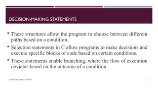 Unit 5 Control Statements in C Programming | PPTX