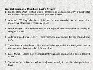basic of open and closed loop control system | PPTX