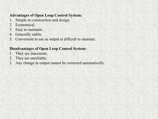 basic of open and closed loop control system | PPTX