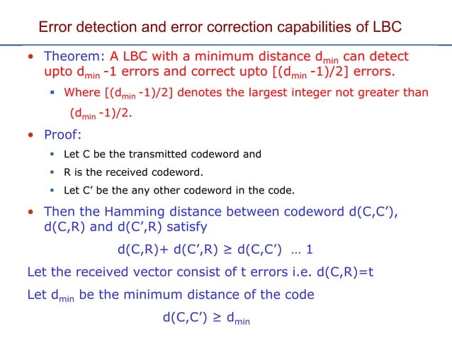 Digital Communication: Channel Coding