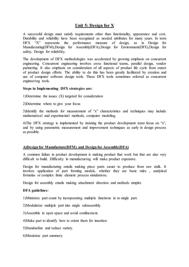 Unit5 design for_x | PDF