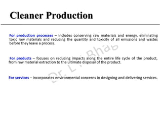 Basic Principles of Cleaner Production
 