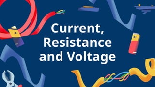 Current,
Resistance
and Voltage
 