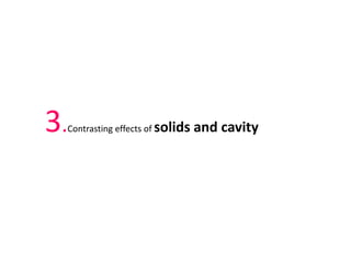 3.Contrasting effects of solids and cavity
 