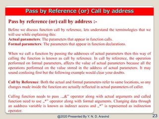 Pass by reference (or) call by address :-
Before we discuss function call by reference, lets understand the terminologies ...