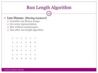 Run Length Smoothing Algorithm Introduction to Image Compression | PPTX