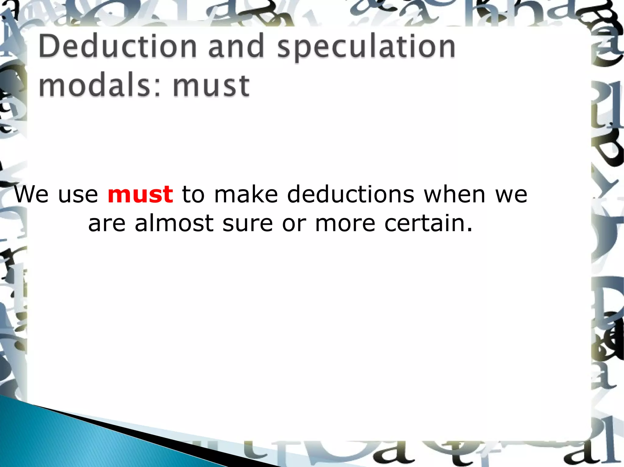 Modals of speculation about the past | PPT
