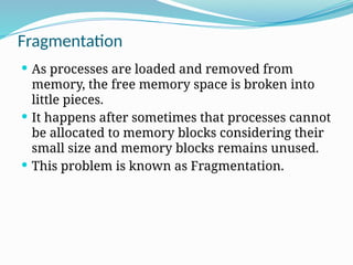 Unit 5 Memory management in OS Unit 5 Memory management in OS | PPTX