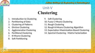 Comprehensive Overview of Clustering Techniques in Machine Learning | PPTX