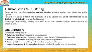 Comprehensive Overview of Clustering Techniques in Machine Learning | PPTX