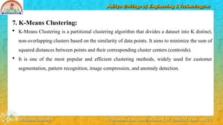 Comprehensive Overview of Clustering Techniques in Machine Learning | PPTX